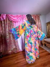 Load image into Gallery viewer, Rainbow Tie Dye Kimono
