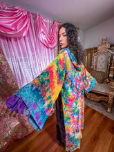 Load image into Gallery viewer, Rainbow Tie Dye Kimono