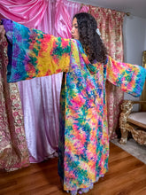 Load image into Gallery viewer, Rainbow Tie Dye Kimono