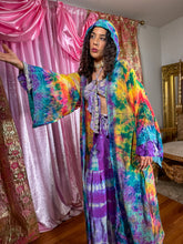 Load image into Gallery viewer, Rainbow Tie Dye Kimono