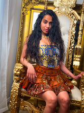 Load image into Gallery viewer, Midnight Mystic Golden Corset Top