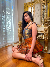 Load image into Gallery viewer, Midnight Mystic Golden Corset Top