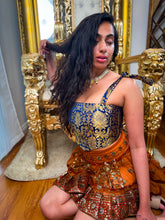 Load image into Gallery viewer, Midnight Mystic Golden Corset Top