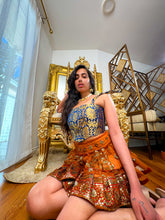 Load image into Gallery viewer, Midnight Mystic Golden Corset Top