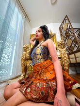 Load image into Gallery viewer, Midnight Mystic Golden Corset Top