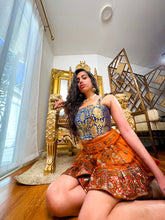 Load image into Gallery viewer, Midnight Mystic Golden Corset Top