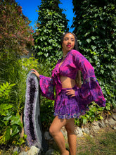 Load image into Gallery viewer, Cosmic Lilies Micro Mini Skirt Set