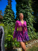Load image into Gallery viewer, Cosmic Lilies Micro Mini Skirt Set