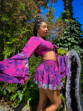 Load image into Gallery viewer, Cosmic Lilies Micro Mini Skirt Set