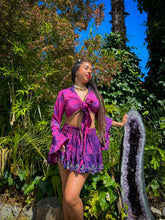 Load image into Gallery viewer, Cosmic Lilies Micro Mini Skirt Set