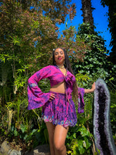 Load image into Gallery viewer, Cosmic Lilies Micro Mini Skirt Set