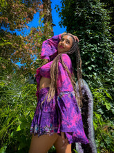 Load image into Gallery viewer, Cosmic Lilies Micro Mini Skirt Set