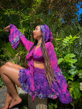 Load image into Gallery viewer, Cosmic Lilies Micro Mini Skirt Set