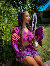 Load image into Gallery viewer, Cosmic Lilies Micro Mini Skirt Set