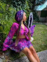 Load image into Gallery viewer, Cosmic Lilies Micro Mini Skirt Set