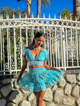 Load image into Gallery viewer, Sky Princess Micro Mini Skirt Set