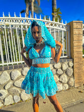 Load image into Gallery viewer, Sky Princess Micro Mini Skirt Set