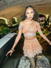 Load image into Gallery viewer, Peach Princess Micro Mini Skirt Set