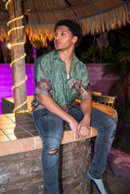 Load image into Gallery viewer, Turquoise Alchemy Button Up Unisex Top