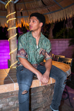 Load image into Gallery viewer, Turquoise Alchemy Button Up Unisex Top