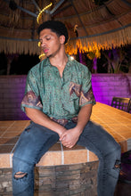 Load image into Gallery viewer, Turquoise Alchemy Button Up Unisex Top