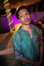 Load image into Gallery viewer, Turquoise Alchemy Button Up Unisex Top