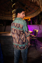 Load image into Gallery viewer, Turquoise Alchemy Button Up Unisex Top