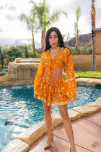 Load image into Gallery viewer, Sunrise Gold Mini Skirt Set