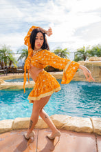 Load image into Gallery viewer, Sunrise Gold Mini Skirt Set