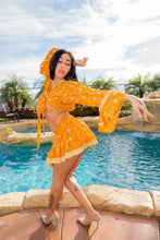 Load image into Gallery viewer, Sunrise Gold Mini Skirt Set