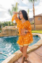 Load image into Gallery viewer, Sunrise Gold Mini Skirt Set