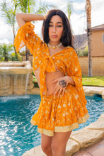 Load image into Gallery viewer, Sunrise Gold Mini Skirt Set