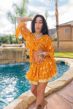 Load image into Gallery viewer, Sunrise Gold Mini Skirt Set