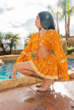 Load image into Gallery viewer, Sunrise Gold Mini Skirt Set