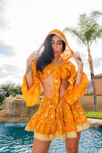 Load image into Gallery viewer, Sunrise Gold Mini Skirt Set