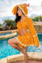 Load image into Gallery viewer, Sunrise Gold Mini Skirt Set