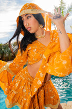 Load image into Gallery viewer, Sunrise Gold Mini Skirt Set
