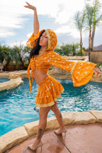 Load image into Gallery viewer, Sunrise Gold Mini Skirt Set