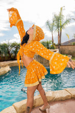Load image into Gallery viewer, Sunrise Gold Mini Skirt Set