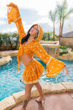Load image into Gallery viewer, Sunrise Gold Mini Skirt Set