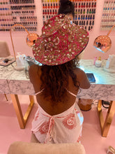 Load image into Gallery viewer, White Sanskrit Dress (with red writing)