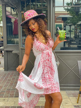 Load image into Gallery viewer, White Sanskrit Dress (with red writing)