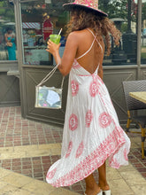 Load image into Gallery viewer, White Sanskrit Dress (with red writing)