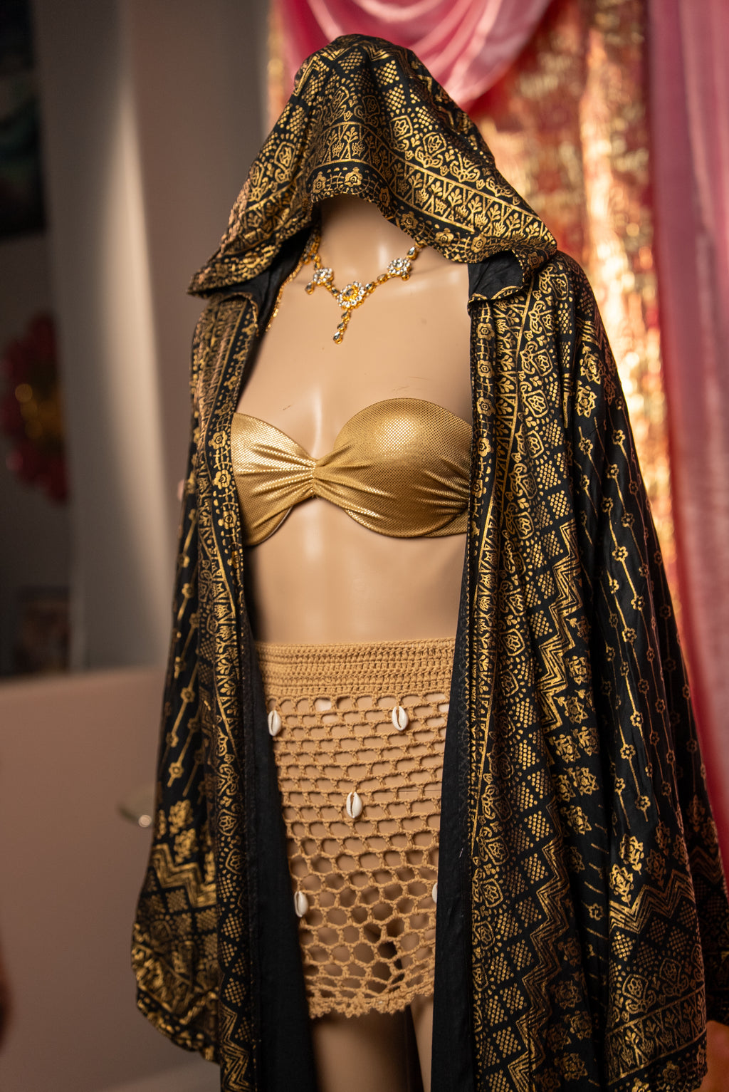 Black Lotus Kimono with hood