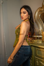 Load image into Gallery viewer, Velour Black Venus Sequin Top
