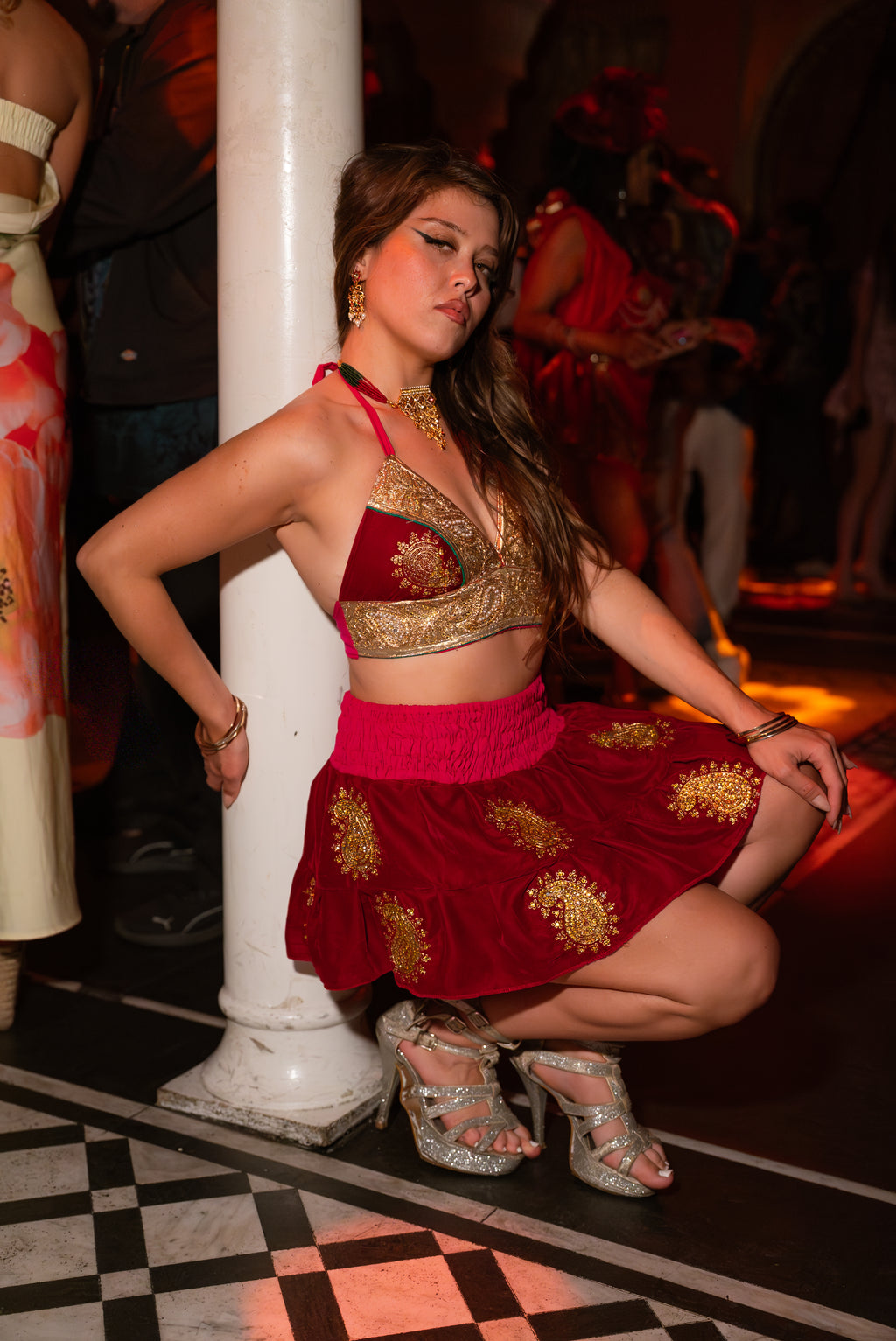 Golden Ruby Mini Gehr Skirt Set