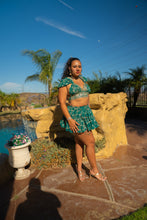 Load image into Gallery viewer, Teal Mermaid Micro Mini skirt set
