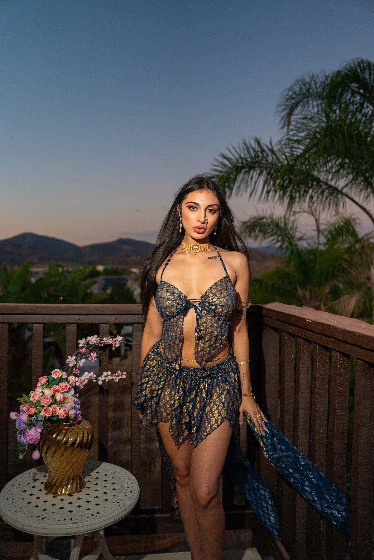 Golden moonlight butterfly set