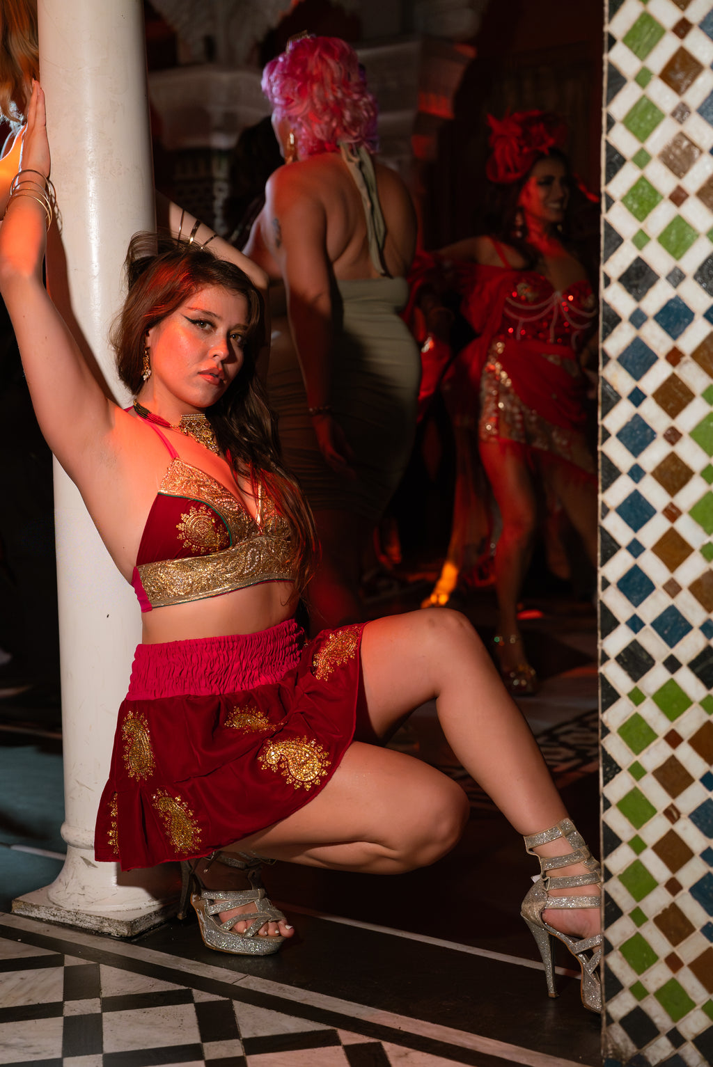 Golden Ruby Mini Gehr Skirt Set