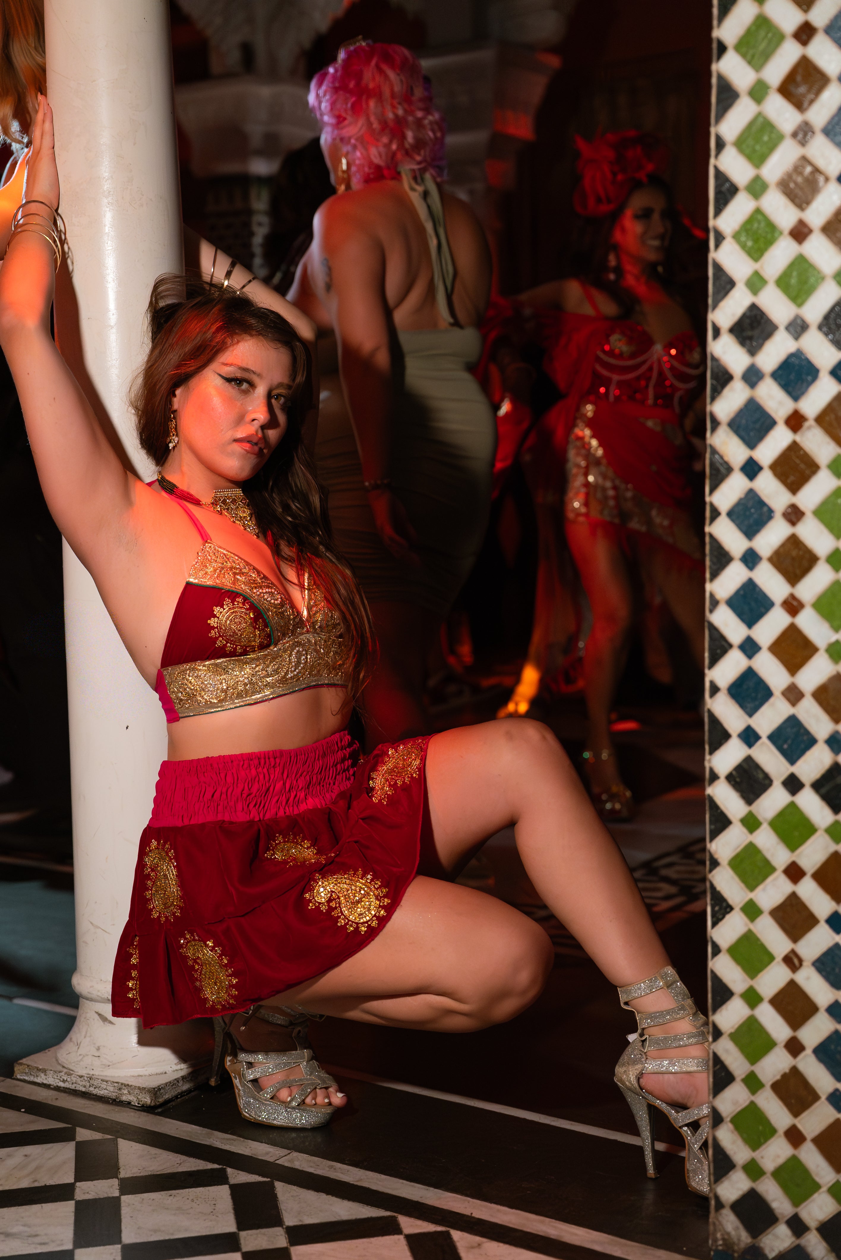 Golden Ruby Mini Gehr Skirt Set